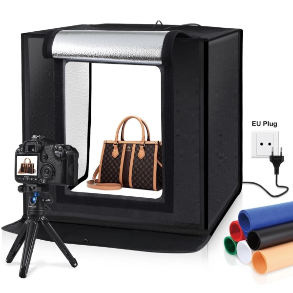Ljusbox / Fotobox - Professionell studiobox för fotografering - 40cm 2400LM Svart
