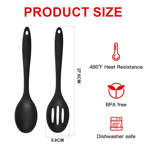 2 stk silikone non-stick skeer, BPA-fri, fødevarekvalitet