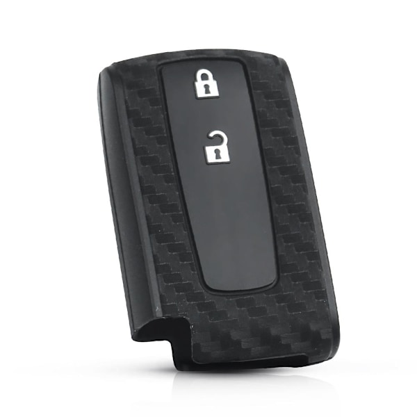 Silikon Kolfiber Bilnyckelfodral för Toyota Prius Svart Black one size