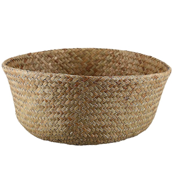 Sjögräsflätad Korg Rattan Vikbar Hängande Blomkruka Planterad Vävd Tvättkorg St