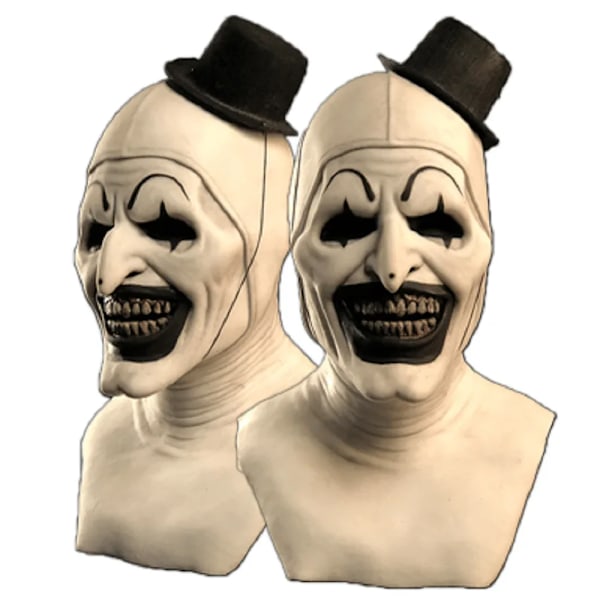 Art The Clown Cosplay Film Terrifier 2 Art The Clown Cosplay Kostym Jumpsuit Mask Halloween Kostymer Mask för Män Kvinnor Mask A(One Size) Mask A(one size) M