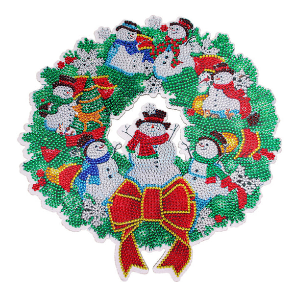 5D DIY Diamantmålning Jul Kristallkrans Hängande Dekor G