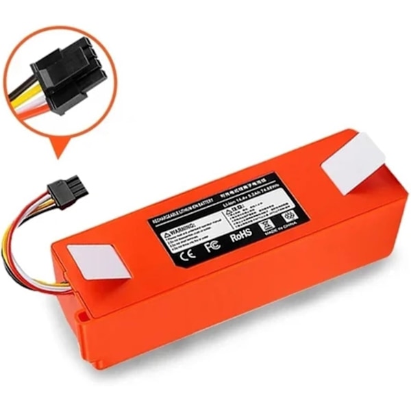QU*Robotdammsugare Batteri BRR-2P4S-5200S, Kompatibelt med Roborock, S55 S60 S65 S50 S51 S5 MAX S6, Ersättningsbatteridelar-FS3-