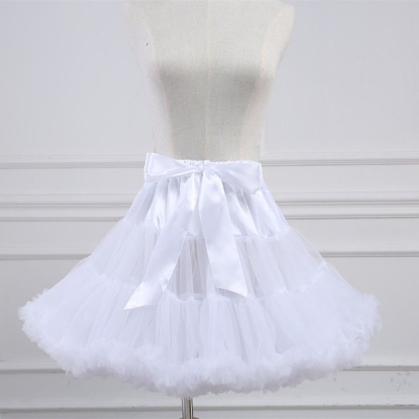 Underskjørt Skjørt HVIT ONE SIZE whit-FS1- white One Size