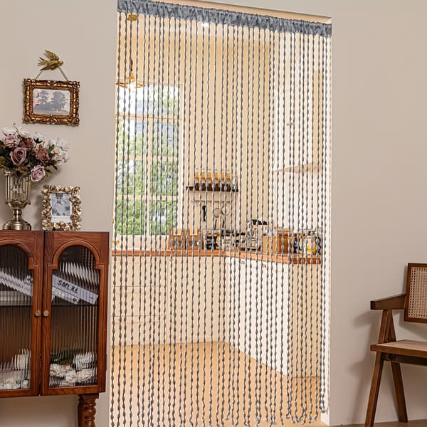 Boho Stanglomme Lantern Kugle Gardin Dekorativ Dør Skillevæg 100% Polyester Not provided White