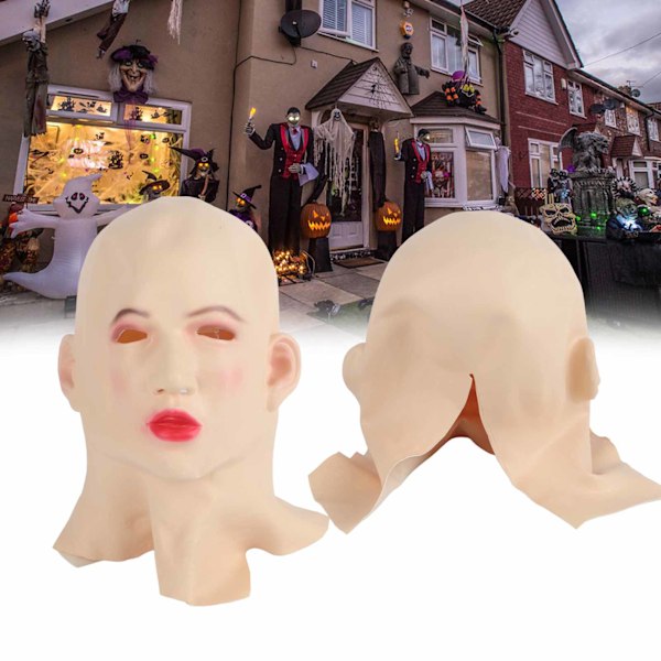 Realistinen Vanha Mies Vanha Nainen Päänsuojus Päähine Lateksi Päähine Karnevaaliin Halloween Cosplay Juhlapuku Naamiaisrekvisiitta 0.4