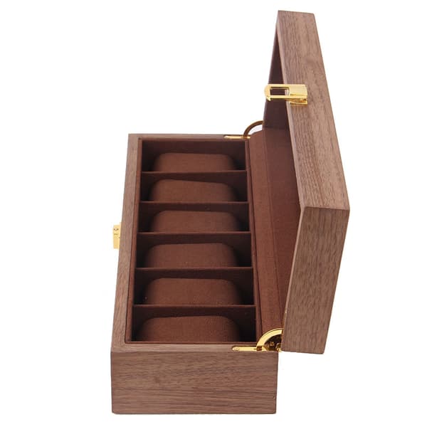 Klokkeboks for 6 klokker og ur Tre - Valnøtt-FS- brown