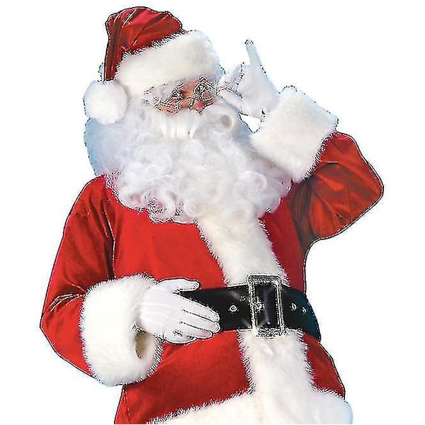 Julemandskostume til Mænd Voksen Julemandskostume Santadragt 9 dele 9pcs L