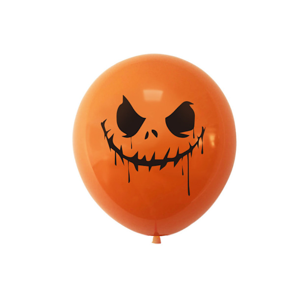Halloween Dekorationskit, 36 Halloween Ballonger, Svarta, Vita och Orange Ballonger Orange