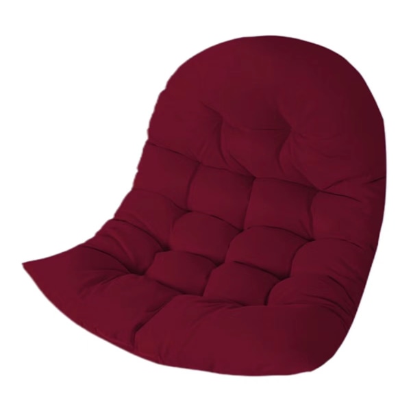 Trädgård inomhus hängande äggstol gunga hängmatta stol sits tjock dyna kudde kuddar, 120x80cm burgundy