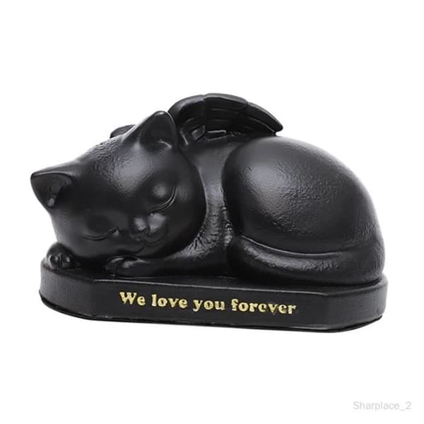 Pet Urns Cremation Urn Sculpture Memorial Sleeping in a Cat Urn