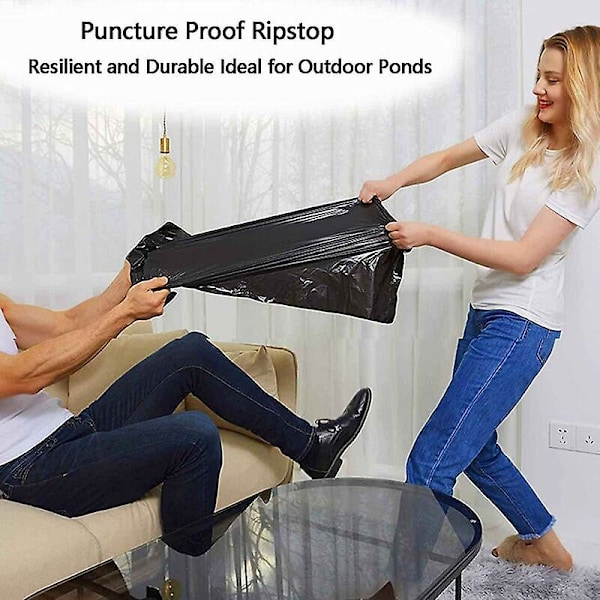 Lampitiiviste 5x10m/6x8m/7x8m 0,2mm HDPE Vahvistettu Kalvo Suuri Repäisynkestävä Kalalampi Maatalous Musta Pressu Koi Lammet, Monivärinen, 3x5m/10x16f