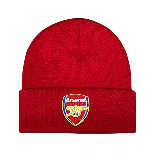 Gos - Fodboldfan Klub Emblem Strikket Vinterhue Stretch Beanie Arsenal - Rød
