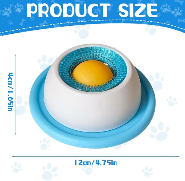 Interactive Dog Toy & Slow Feeder Ball for Mental Stimulation Blue (Dog)-FS- Blue (Dog) size