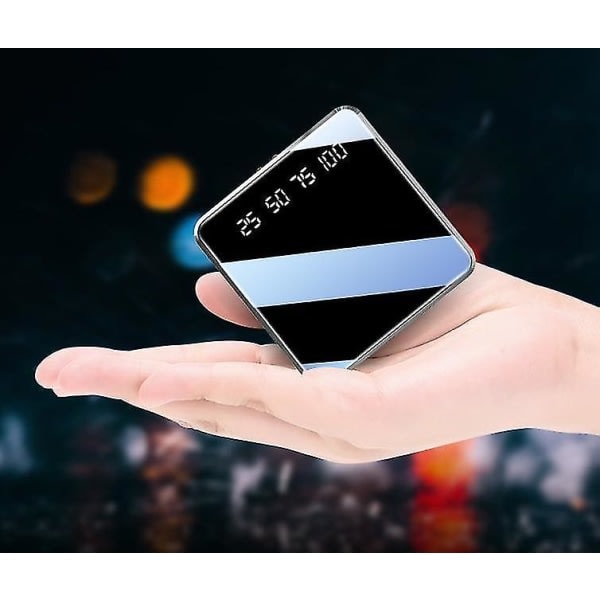 Mini Powerbank med Høy Kapasitet 20000 mAh Ultratynn Kompakt Praktisk Hurtiglading Mobiltelefon Universal Powerbank