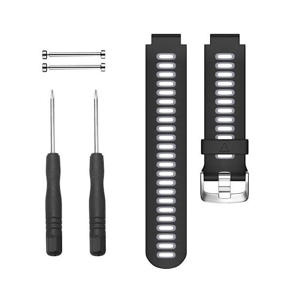INF Garmin Forerunner 220/230/235/620/630/735XT Armband Svart/Grå