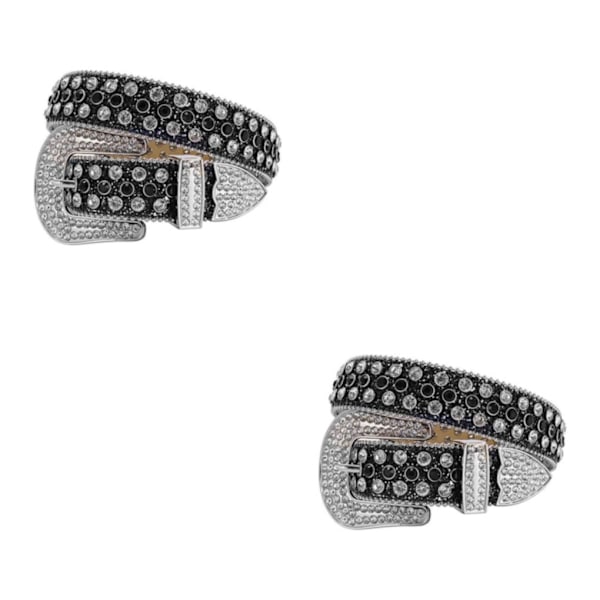 1/2/3/5 Y2K Stil Strassbälte Western Strassbälte För Svart+Vit 105cm-FS1- Black+White 105cm 2PCS