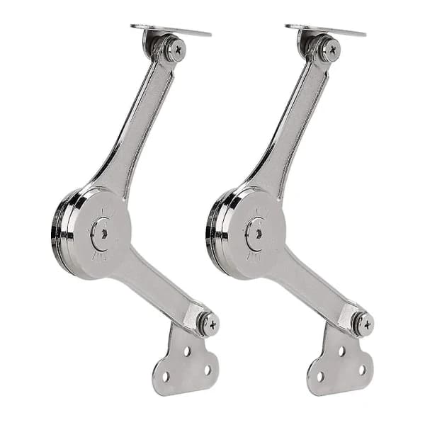 2 Pcs Heavy Duty Lid Support Hinges Soft Close Folding Lid Support Hinges Hold Lid Open for Cabinet-FS-