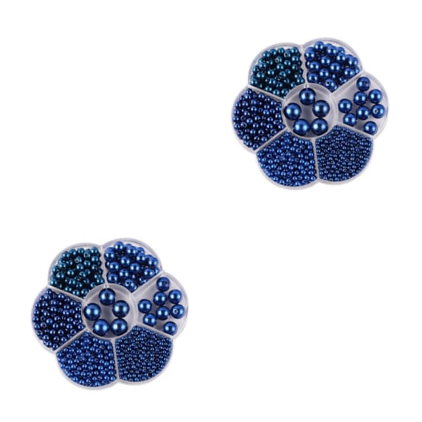 1/2/3/5 1150 st DIY-pärlor för att göra vackra smycken blå blue 2PCS