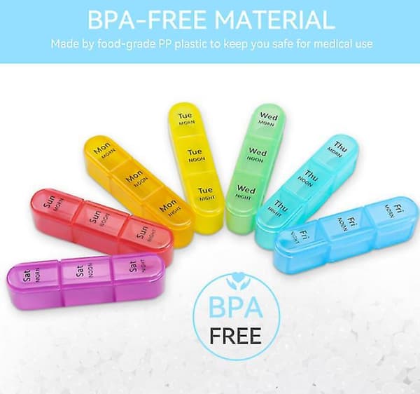 Weekly Pill Organizer 3 Times a Day - Large Pill Box 7 Day Medicine Organizer Pill Case