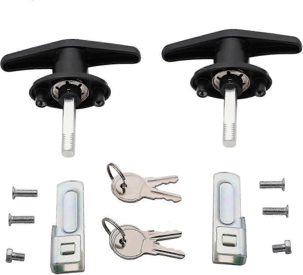 T-handle lock compatible with truck cap, truck bed, camping shell, keyed alike, fits compatible with -FS-
