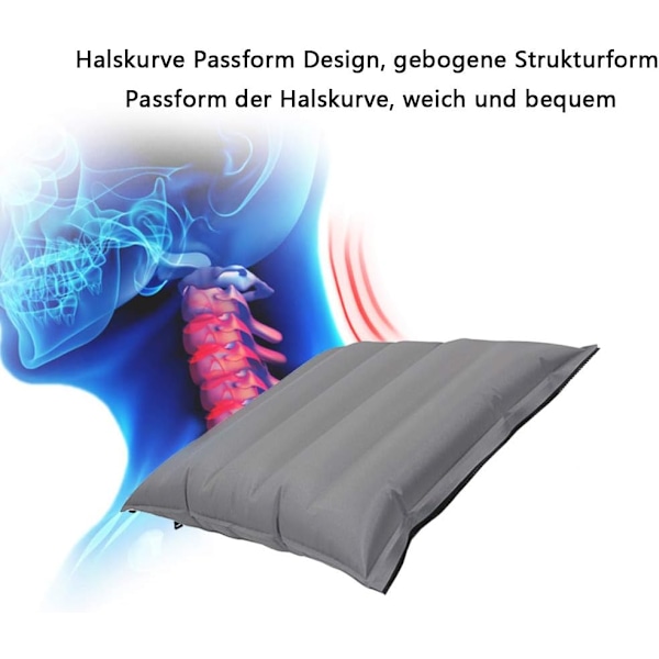 Sittdyna Lätt Resedyna Uppblåsbar Sittdyna Vandring Utomhus Resa 40 x 37 x 10cm Grå-X42-
