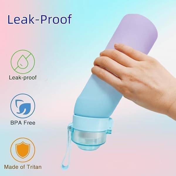 Air-Up Vattenflaska 650ml – 7 Smakkapslar | Sockerfri & Aromatisk | Gradient Blå med Sugrör-FX-
