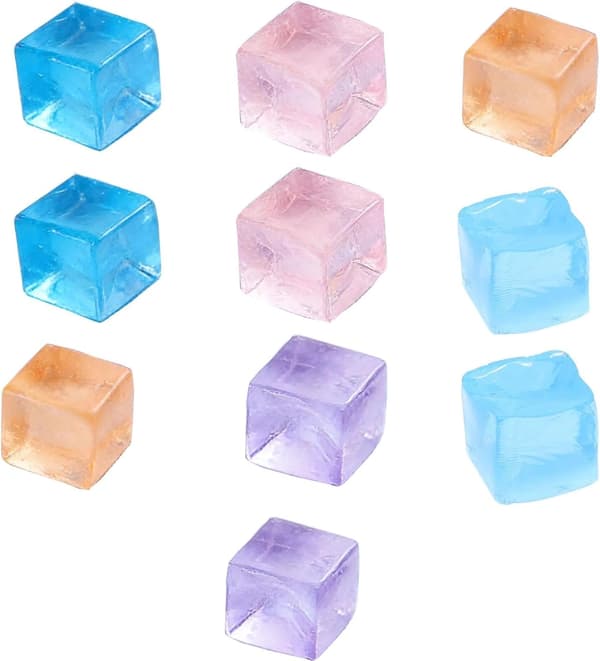 Blød Squishy Terning 10-pak, Stresslindrende Sensorisk Legetøj til Voksne med Angst, Fidget Blok til Kontor Hjem