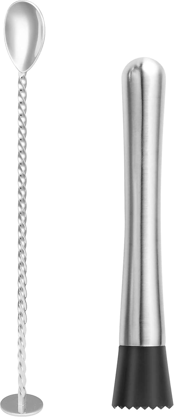 Cocktail Muddlers - Rustfri drinkmuddlers og 29,7 cm blandingsske professionelle barværktøjer-FS-