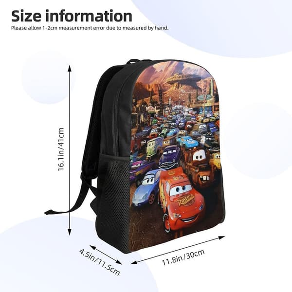 Pixar Bilar Barnryggsäck Skolväska Grundskoleelever Bokväskor-FS-