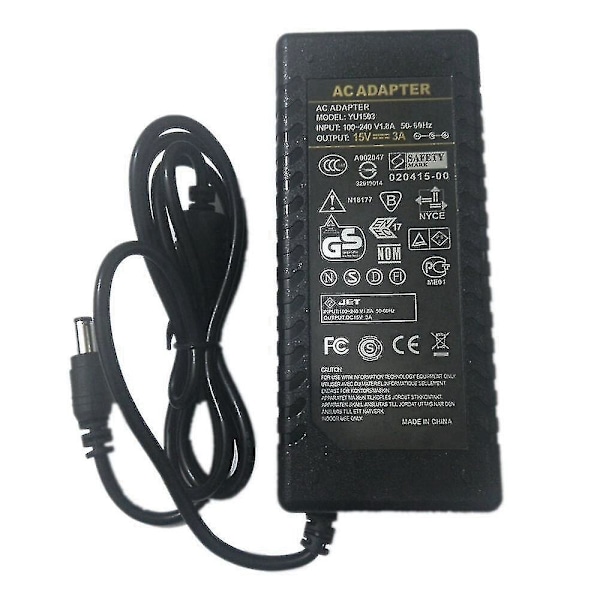15v 3a Adapteroplader til Nux Newx Elguitarhøjttaler Mighty 20bt Strømforsyning 15v 2.5a med kabel