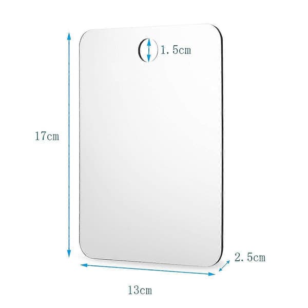Travel Mirror - Suction Cup Included - Portable Shaving Mirror, Unbreakable Fogless Mirror