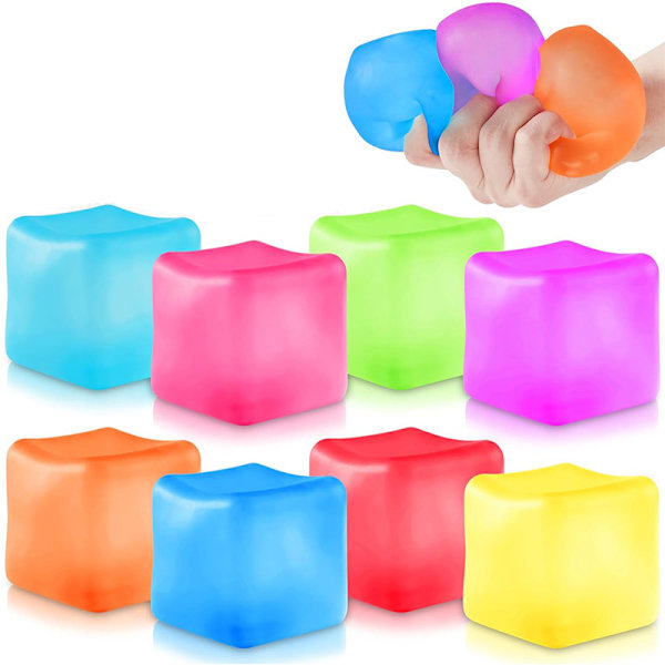 Schylling Nice Cube NeeDoh Stressbold - Sensoriske Legetøj, Angst & Stressaflastning - Superior-3 tilfældig