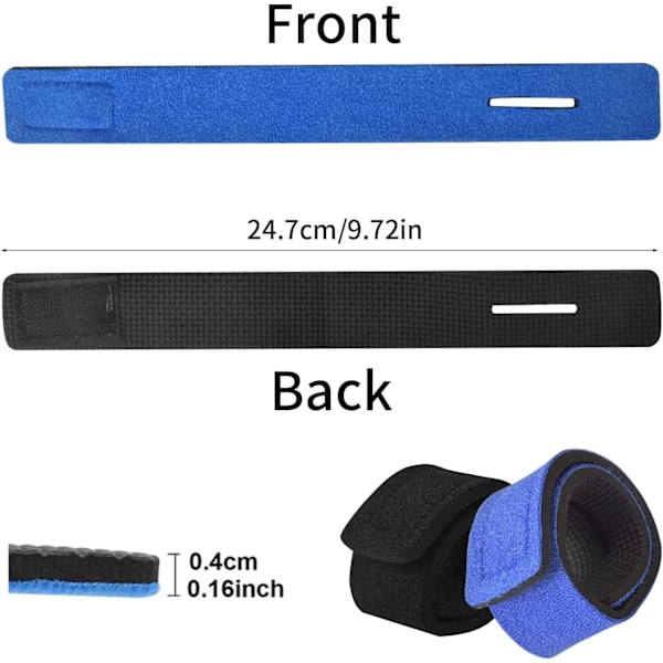 10-pack Elastiska Fiske Spöband med Band för Fiske Spön