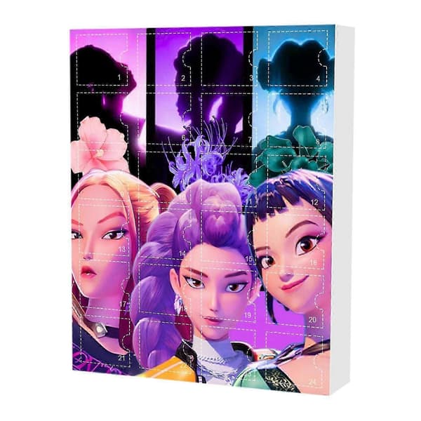 2025 KPOP Demon Hunter Pigegruppe Julekalender Blind Box Akryl Vedhæng Nøglering, 29 Dage Jule Anime Gave H type H type