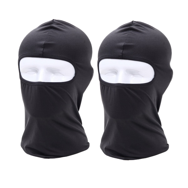 Balaklava / hiihtomaski / MC-huppu Musta 2 kpl 2-pack M