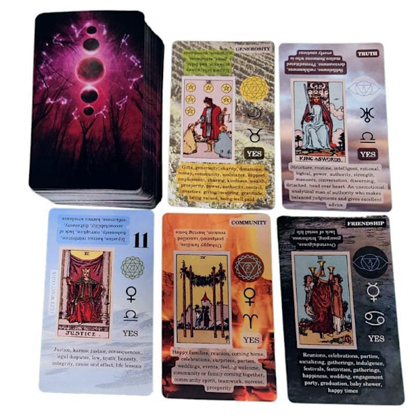 Tarotkorttipakka Fortune Game Aloittelijoille ja asiantuntijalukijoille Astrologia