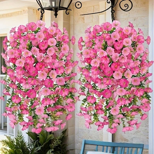 2/4 pcs UV-resistant Artificial Morning Glory & Eucalyptus Hanging-FS- A1