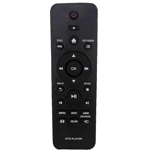 Erstatning for Philips DVD-fjernkontroll Dvp2880 Dvp2880/f7 Dvp3680/51 Dvp3000 Dvp3670 Dvp3610 Dvp3600