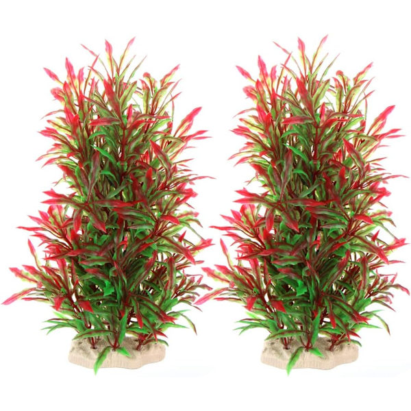 Store Kunstige Plast Akvarieplanter Fisketank Planter Dekoration