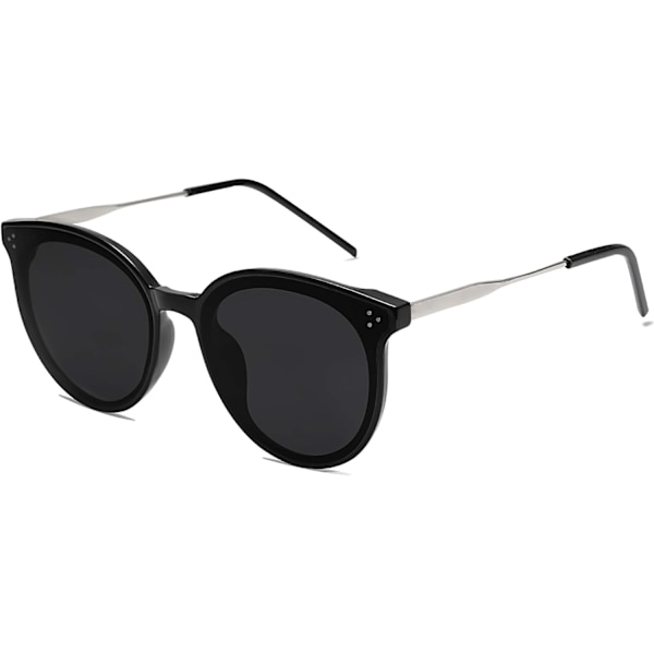 Retro Runde Solbriller til Kvinder Oversized Spejlglas