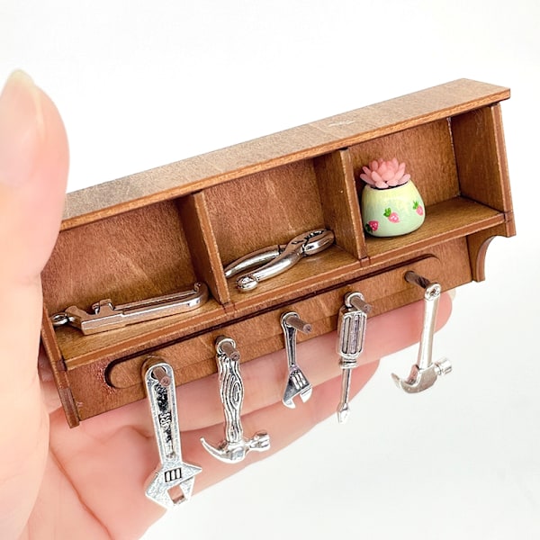 7 st 1:12 Dockhus Miniatyr Reparationsverktyg Hammare Modell Dekoration