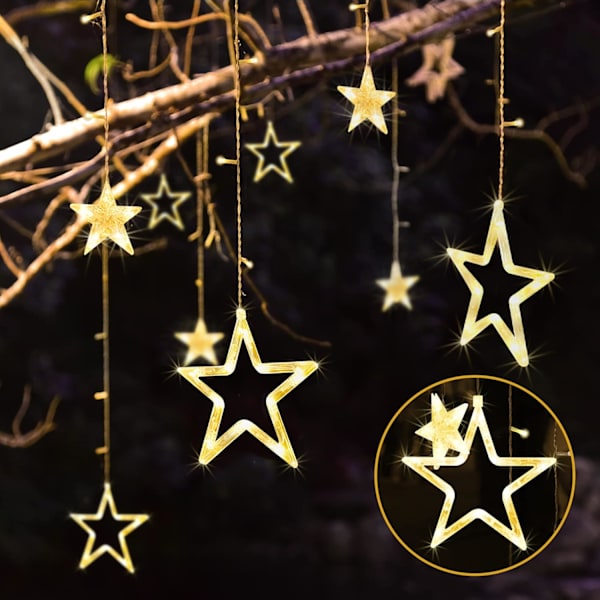 Tähtiverho Valot, 138 LED-valosarjaa Sisä- ja ulkokäyttöön