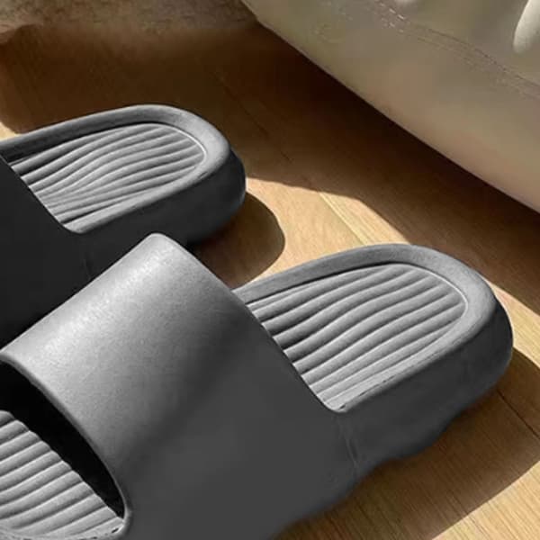 Herrkuddetofflor Snabbtorkande Supermjuka Halkfria Studsande Duschtofflor Sandaler för Inomhus 44-45 Grå Grey 44-45