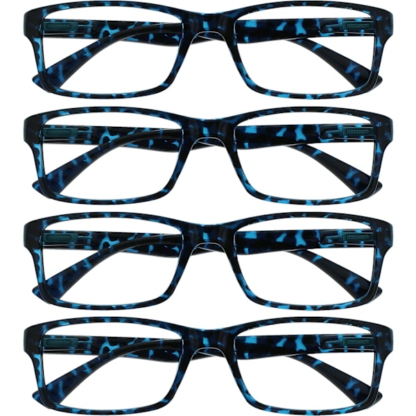 Firma Blue Tortoiseshell Læsebriller Value 4 Pakke Designer Style Herr Dam RRRR92-3 +2,50 Blue Tortoiseshell Blue Tortoiseshell Blue Tortoiseshell +2.50 Magnification