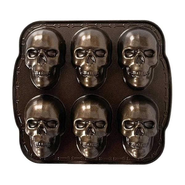 Halloween Dødningehoved Bageform Let at Bruge og Rengøre 3D Dødningehoved Form Kage Muffin Form til Bagning-FS-