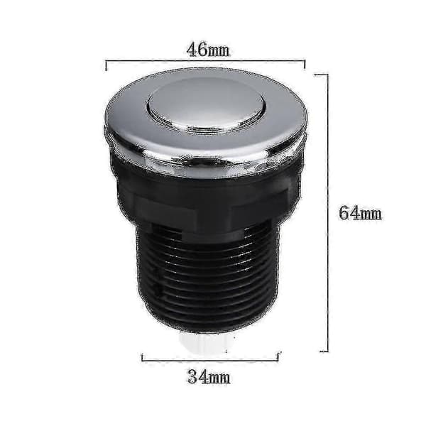 28/32/34 mm vanntett lufttrykkreguleringsventil kompatibel med badekar- og spa-massasjesystemer Svart
