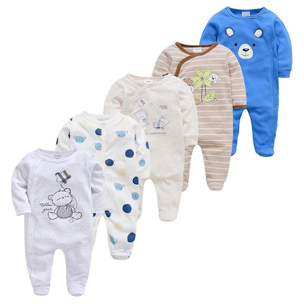 Vår Baby Pyjamas Jenter Gutter Jumpsuit 183 % Bomull Pustende Myk Jumpsuit Oransje-FS1- Orange 9-12M