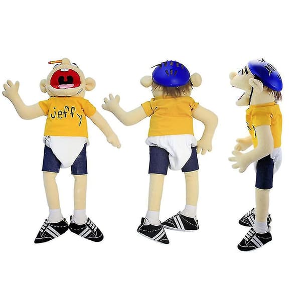 60cm Jeffy Hatt Handdocka Jeffy Plyschdocka Cosplay Leksak Spel Fylld Dock Barn Julklappar