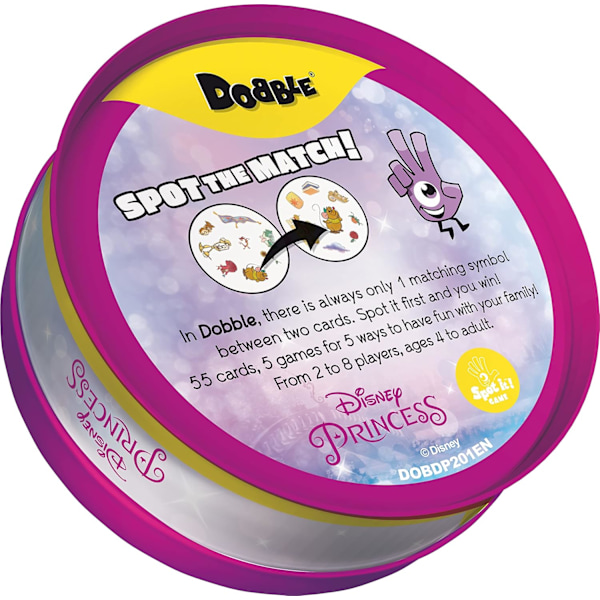 Dobble Disney Princess | Kortspill | Alder 4+ | 2-5 Spillere | 10 Minutters Spilletid